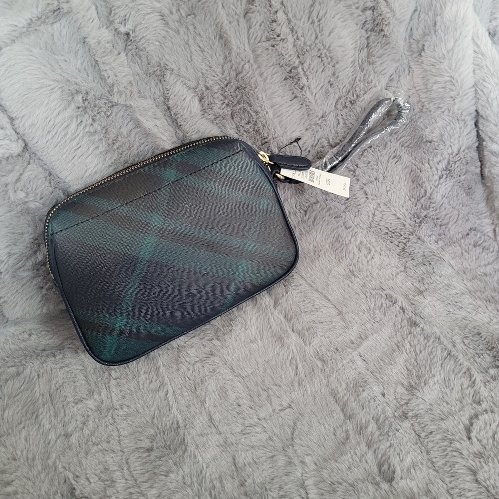 Talbots black watch plaid wristlet - Picture 2 of 8